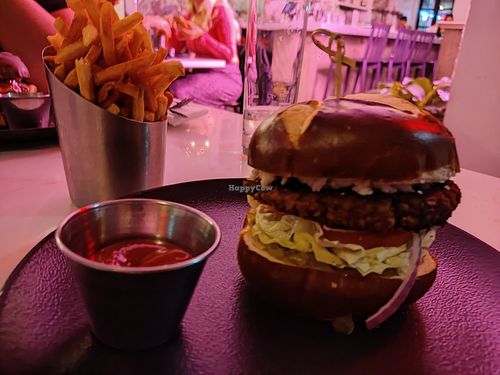 Blue cheese burger at P.S. Kitchen in New York City