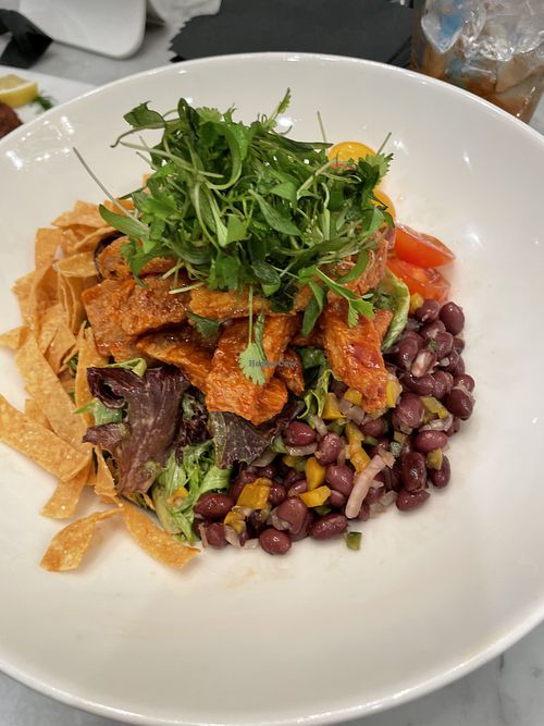BBQ chick’n salad  at P.S. Kitchen in New York City