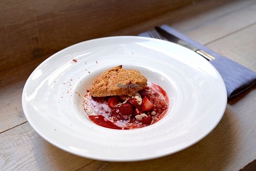 Strawberry shortcake at P.S. Kitchen in New York City
