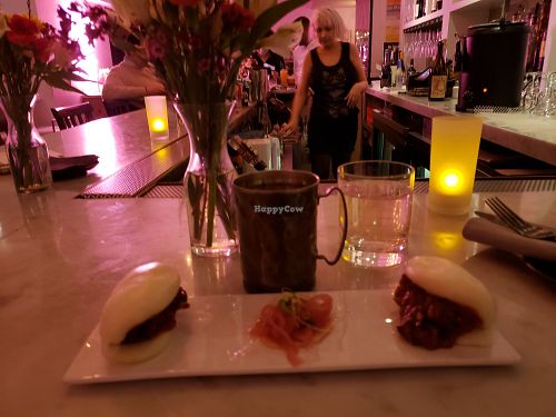 Mushroom skewers at P.S. Kitchen in New York City