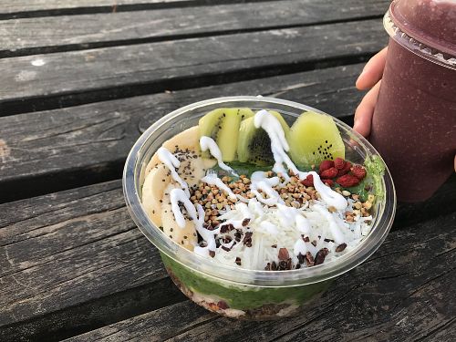 Avocado and spinach bowl at Dripping Bowl - Food Trailer in Wanaka