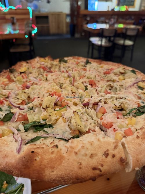 Treehugger garlic oil base pie apple  at Backwoods Brewing Company in Carson