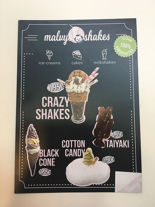 vegan options at Malvy's Shakes in Madrid