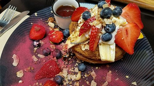 fruit pancakes at Gathered Kitchen in Glebe