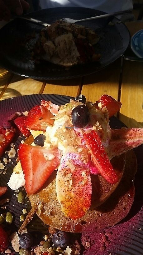 nomnom! pancake stack! at Gathered Kitchen in Glebe