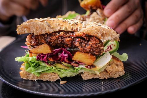 mushroom bagel at Gathered Kitchen in Glebe