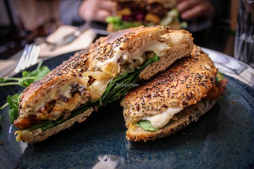 "cheese" bagel at Gathered Kitchen in Glebe