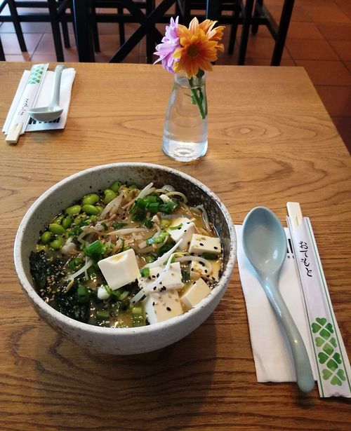 Ramen- vegetarian/vegan. Very disappointed. Everything was raw and tasteless. The price of 16 lv is extremely high for this dish. at Umamido Ramen Shop in Sofia