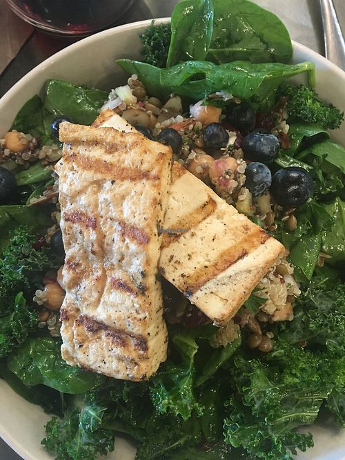 Vegan Power Salad w/grilled tofu  at Cosmic Cowboy Grill in Coeur D Alene