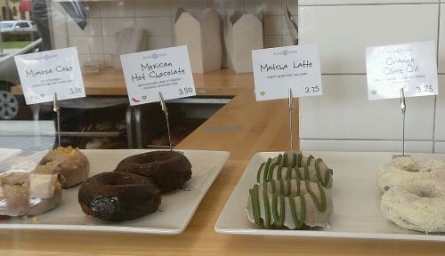 scrumptious vegan choices   at Blue Star Donuts in Manhattan Beach