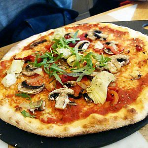 vegan pizza at ASK Italian in Guildford