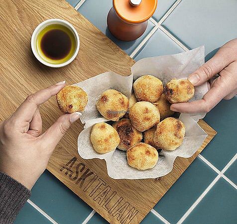 dough s with olive oil  at ASK Italian in Guildford