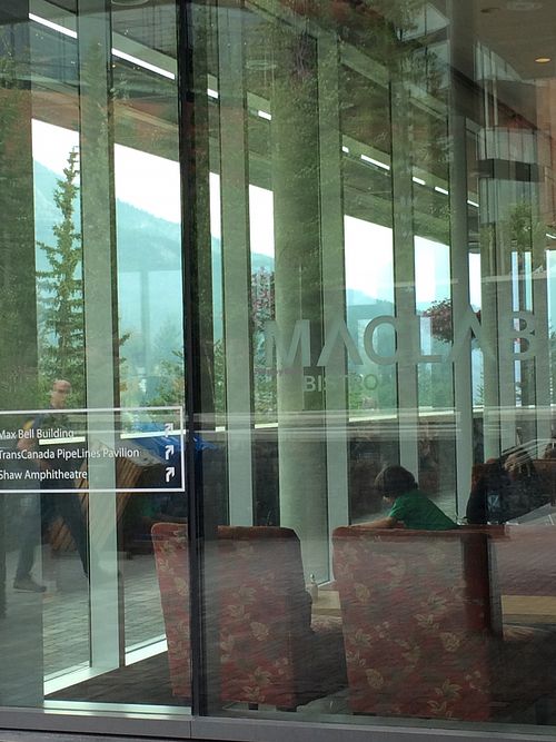 outside  at The Maclab Bistro in Banff