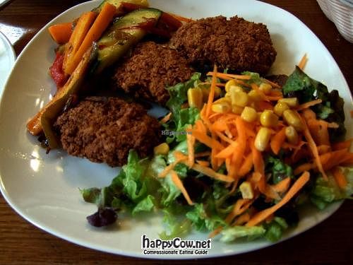 Open burger at Garraxi Restaurante Vegetariano in San Sebastian