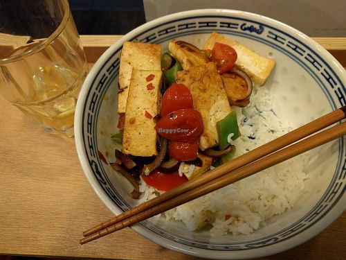 Zoetputtige Tofu and Ginger Tea  at Bananas in Utrecht