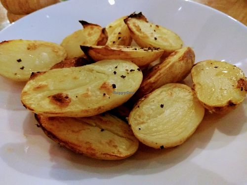 Vegan roast Charlotte potatoes at ASK Italian in Glasgow