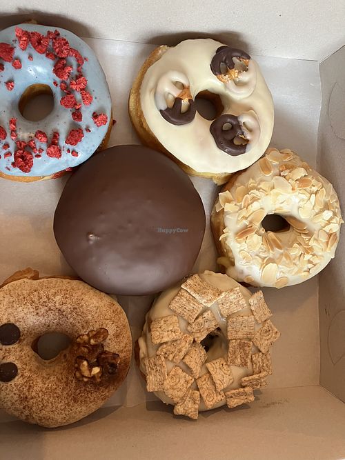 Donut selection   at Blue Vegan Pig Shop in Prague