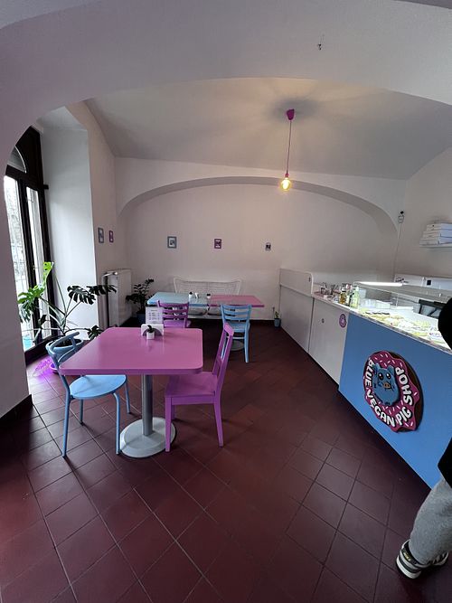   at Blue Vegan Pig Shop in Prague