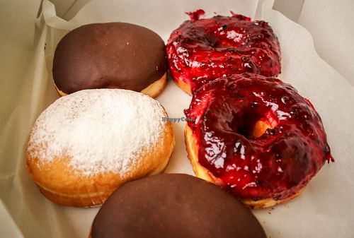 donuts at Blue Vegan Pig Shop in Prague