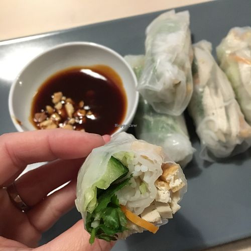 Summer rolls, 5 rolls in one portion. at Cafe Namnam in Helsinki