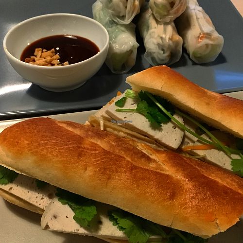 Banh mi & summer rolls at Cafe Namnam in Helsinki
