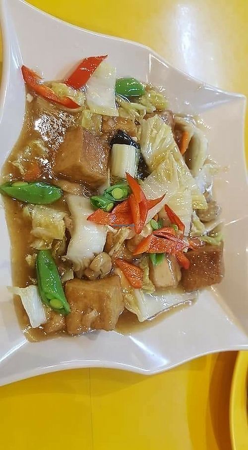 bean curd with mixed vegetables at Heaven's Grace Vegetarian Point  - Bukit Batok in West Singapore