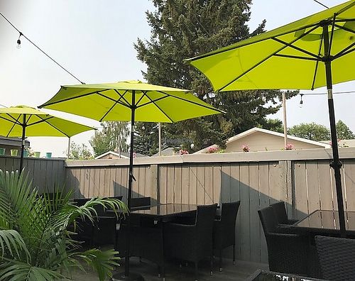 Patio at güd eats in Saskatoon