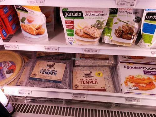 Gardein & local tempeh in frozen foods at Grassroots Natural Market in Jacksonville