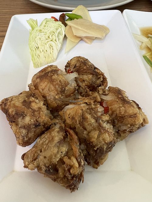 Fried Mushrooms Naam (แหนมเห็ดทอด)  at Talalask in Bangkok