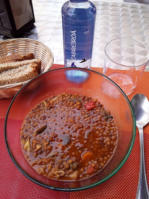 Lentil soup at El Tesoro del Puchero in Malaga