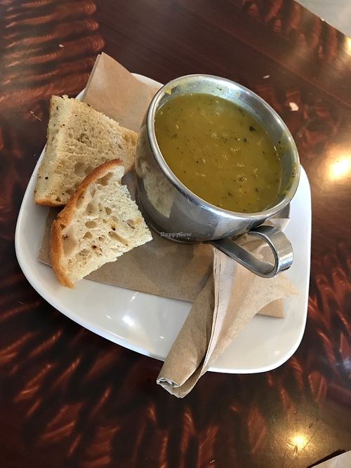 vegan split pea soup  at The Wild Bean in Lewisburg