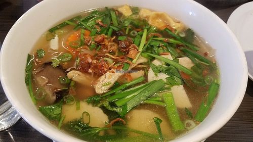 rice noodles soup at Golden Flower Veggie  in Westminster