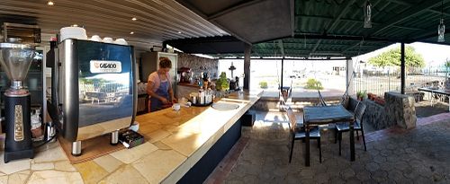 Fresco Cafe at the waterfront of Puerto Baquerizo Moreno. at Fresco Cafe in San Cristobal