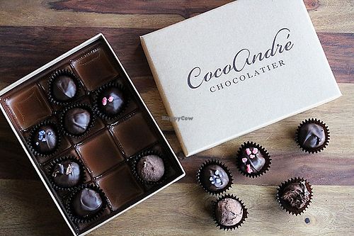 Box of vegan truffles! at CocoAndre Chocolatier in Dallas
