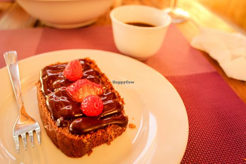 chocolate dessert at Coara  in Kfar Katra