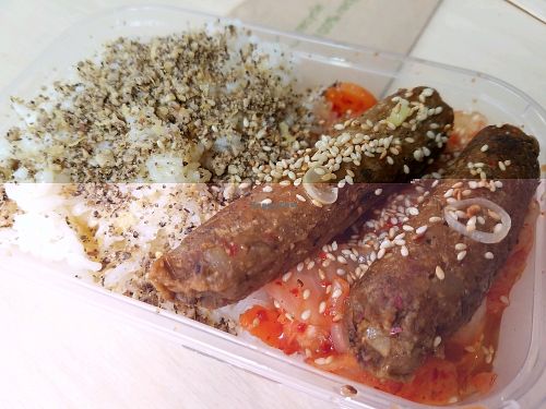 kimchi sausage at Vegan Yes in East London