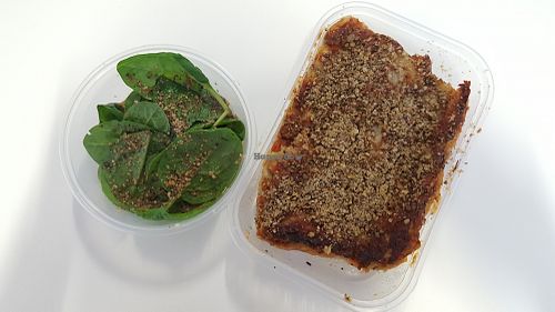 Lasagne at Vegan Yes in East London