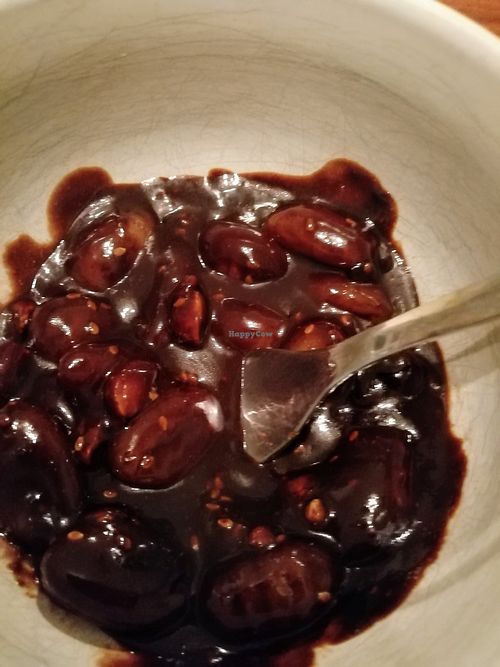 Chocolate gnocchi at Vegan Yes in East London