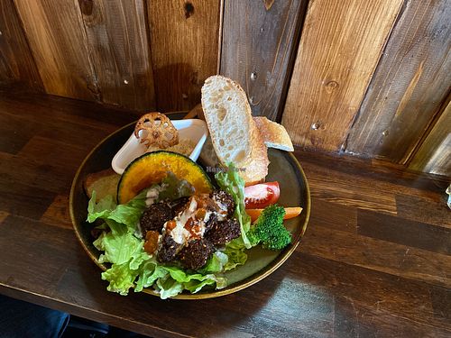 Falafel plate  at Loca Kitchen in Tokyo