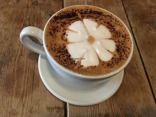 Beautiful coffee art  at Accents Coffee & Tea Lounge in Dublin