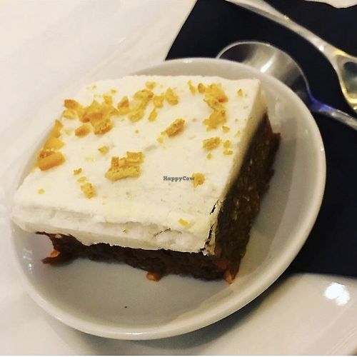 Vegan carrot cake at Pizza Express in Blackpool