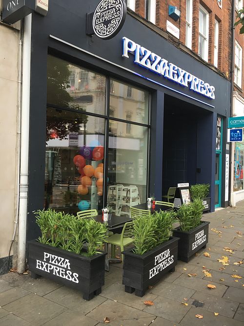 Outside  at Pizza Express in Darlington