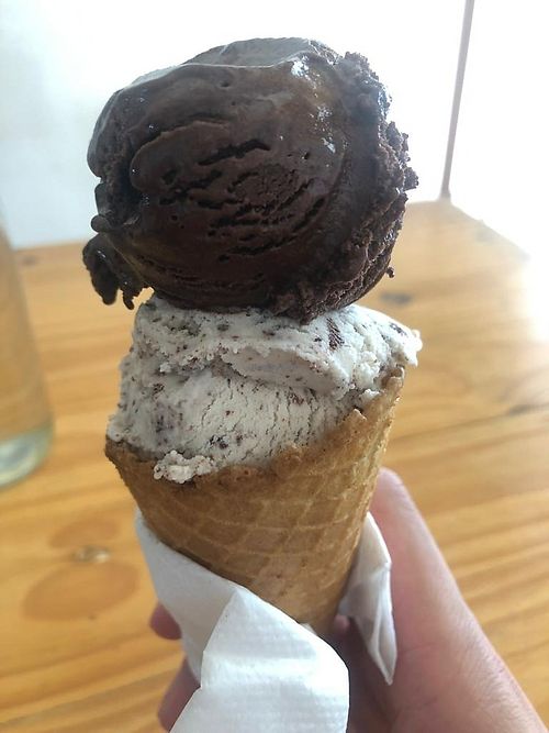 chocolate and stracciatella  at Gelato Factory - Maybe closed in Pondicherry