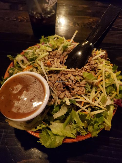 Kale and slaw salad with balsamic at Need Pizza in Cedar Rapids