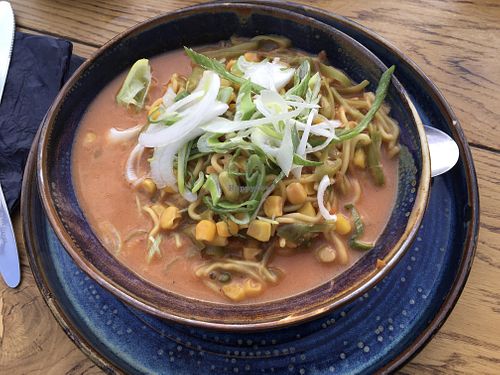 Vegan ramen at Verde Sazon in Santiago