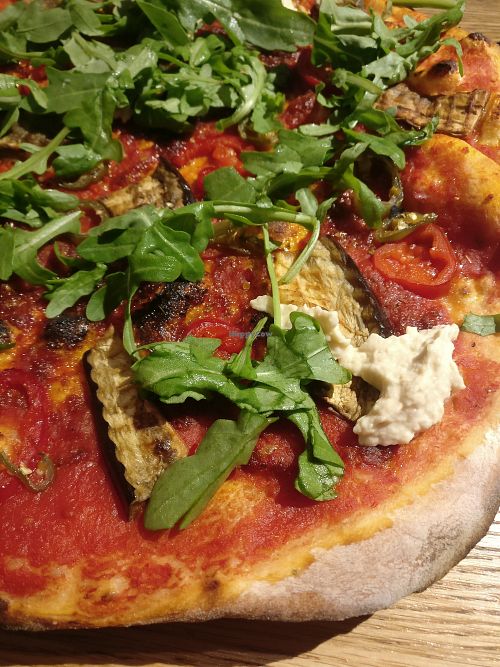 New Vegan Mezze pizza, delicious. at Pizza Express - Silverburn in Glasgow