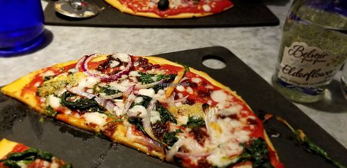 Vegan + gluten-free pizza with unique toppings & loads of flavour! ♡ at Pizza Express in Harrogate