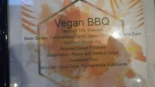 This month's vegan event menu at Cantina in Paignton