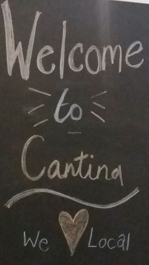 Most of their food/drink is locally sourced. at Cantina in Paignton