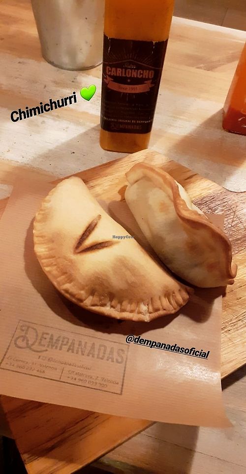 Legums and humita empanada at Dempanadas in Valencia